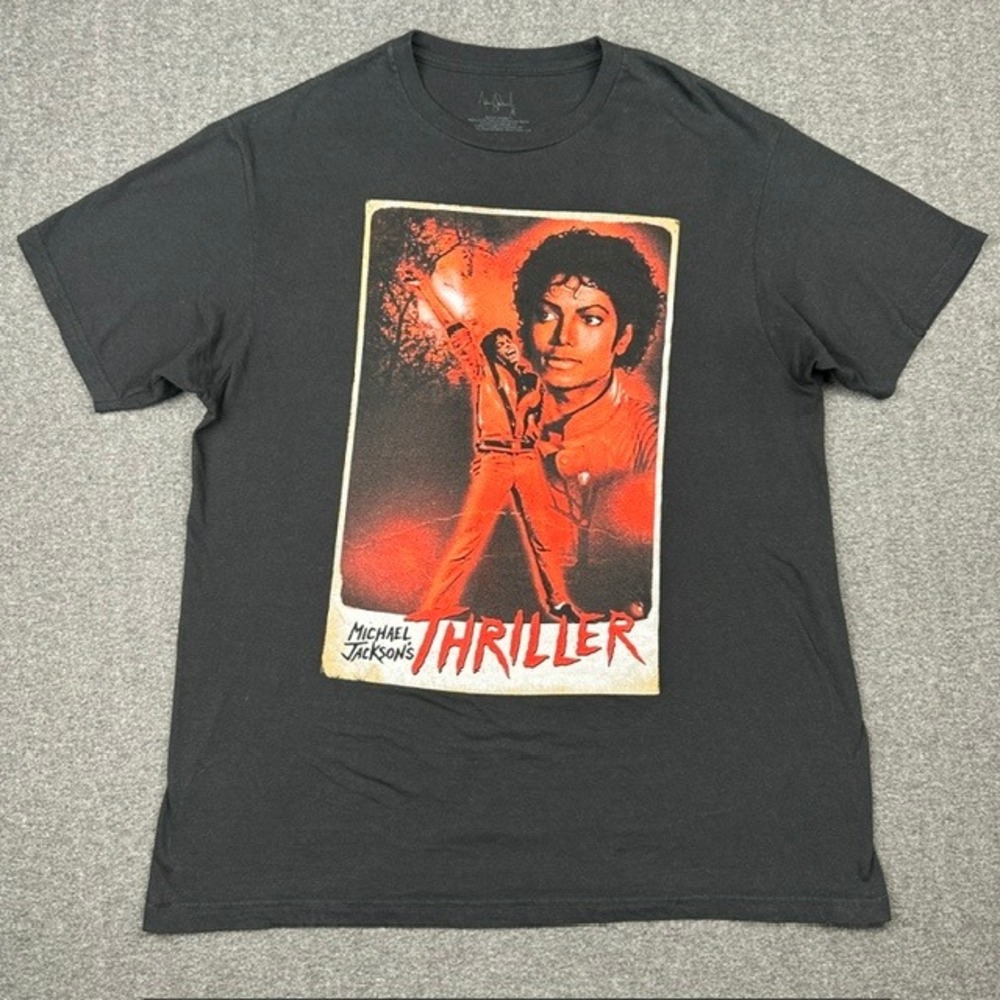 Michael Jackson Thriller Graphic T-Shirt Mens Large Black 2023 Triumph Cotton